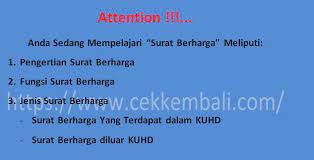 Pengertian Surat Berharga Fungsi Jenis Surat Berharga Dalam Kuhd