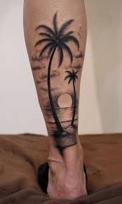 Palm Tree Tattoo Compasstattoo Flowertattoo Moontattoo Naturetattoo P Compasstattoo Flower In 2020 Palm Tattoos Tree Tattoo Ankle Palm Tree Tattoo Ankle