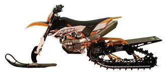 Timbersled's mountain horse kit converts motorbikes into snow machines. Timbersled Products Inc Snowbike Bike Hot Bikes