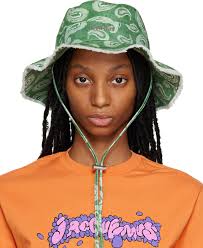 Jacquemus Green Le Raphia 'Le Bob Artichaut' Bucket Hat