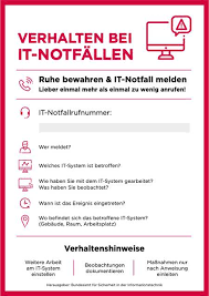Die notfallkarten sind wie eine richtige druckdatei. Notfallkarte Bei It Notfallen Gute Idee Von Bsi Und Dihk Datenschutz Guru