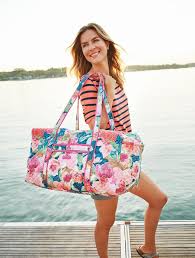 Iconic Large Travel Duffel In Superbloom Vera Bradley Travel Bag Vera Bradley Large Duffel Duffel Bag Travel