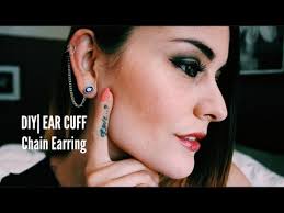 Be the envy of the fashion crowd with this delicately draping chain silver ear cuff. Diy Ear Cuff Chain Earring Youtube