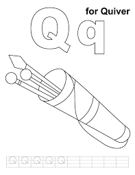 Q For Quiver Coloring Page With Handwriting Practice Download Free Q For Quiver Colori Kids Handwriting Practice Alphabet Coloring Pages Handwriting Practice