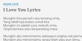 Play jigsaw puzzles for free! I Love You Lyrics By Najwa Latif Mungkin Kita Pernah Rasa
