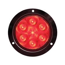 Fleet Count 4 Round Sealed Led Stop Turn Tail Light Flange Mount Stl13rfbk