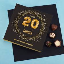 Pralinen Zum 20 Geburtstag Name Und Text