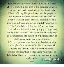 You can also download any surah (chapter) of quran kareem from this website. The 19th Surah Revealed Is Surah Al Fil If Surah Al Fil Is Studied In The Light Of The Historical Details One Can Well Understand Why In This Surah Only Allah S Inflicting His Punishment