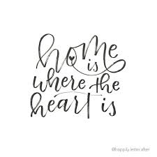 Lettering Design Home Is Where The Heart Is Happily Letter After Home Quotes And Sayings Lettering Quotes Diy Quotes