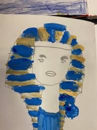 Once you have the mask shape, draw around your face mask in the middle of your piece of thick cardboard. Our Take On Ancient Egyptian Death Masks