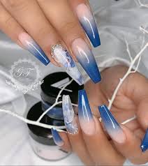 50 Fabulous Sparkly Giltter Acrylic Blue Nails Design On Coffin And Stiletto Nails To Try Now Page 17 Of 54 Latest Fashion Trends For Woman Royal Blue Nails Blue Nail Designs Blue Glitter Nails