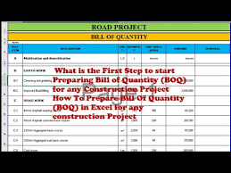 16, in order to attain . How To Prepare Bill Of Quantity Boq In Excel For Any New Construction Project Bidding Tender Youtube