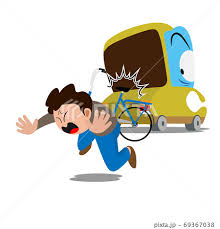 自動車保険対象車 接触事故 写真 素材 イラスト どんより