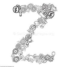 Each letter and number corresponding to accompany the picture. Download For Free Doodle Alphabet Letter Z Coloring Pages Alphabet Coloring Pages Doodle Lettering Alphabet Coloring