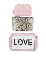 Victoria S Secret Love Backstage Nested Trio Pink Python Detail 4 Of 4 Fun Wallets Victoria Secret Cosmetic Bag