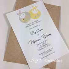Twins Baby Shower Invitations Dianarcreations Handmade Invitations Invites H Baby Shower Invitations Twins Baby Shower Invitations Twins Baby Shower