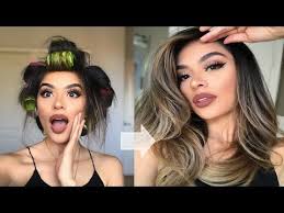 I forgot to put the name of the sushi place in the video!! Blowout With Rollers Big Bouncy Hair Youtube Bouncy Hair Big Hair Rollers Curl Hair With Rollers