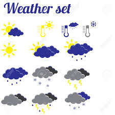 Find vectors of weather icons. Illustration Of Weather Weather Symbols Weather Icon Set Weather Forecast Icons Sun Icon Stock Photo Picture And Royalty Free Image Image 50452571