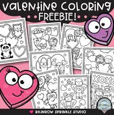 Boys of all ages like coloring pages with animated movie characters, robots, cars and pictures from other categories for kids. Valentine Coloring Pages Freebie By Rainbow Sprinkle Studio Sasha Mitten