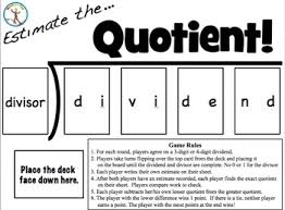 Estimate The Quotient Game Part Of Division Unit Division Math Games Fifth Grade Math Fourth Grade Math