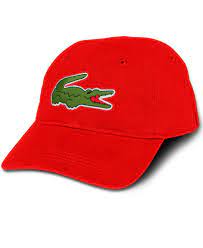 Lacoste Men S Large Croc Gabardine Cap Red Lacoste Men Lacoste Hats For Men