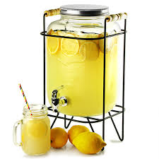 Shop the finedine glass beverage dispenser that has an adorable mason jar aesthetic and keeps drinks chilled for $22. Yorkshire Mason Jar Drinks Dispenser With Stand