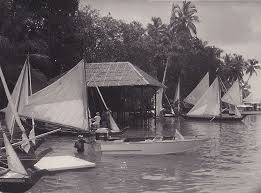 1963 Speed Boat And Malay Sailing Boat Kolek Off Pulau Damar Laut Singapore