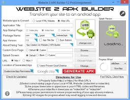 Direct access to the apk generator. Website 2 Apk Builder Download