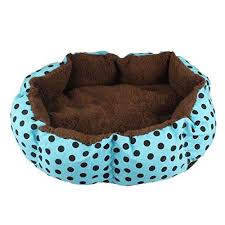 Sannysis Weiches Fleece Hund Welpen Katze Bett Haus Plusch Cozy Nest Matten Auflage Blau Amazon De Haustier Katzen Bett Welpen Hundebett