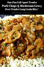 Sprinkle pork on all sides with lea & perrin. Fall Apart Tender Pork Chops Gravy Over Rice Wildflour S Cottage Kitchen