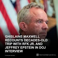 Ghislaine Maxwell Recounts Decades-Old Trip with RFK Jr. and Jeffrey  Epstein in DOJ Interview: Kennedy previously acknowledged his past  relationship with Epstein. Tap the link to get the full story:  https://w-j.co/s/3958e
