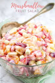 Brighten up your thanksgiving spread with colorful and delicious fruit salad. Easy Marshmallow Fruit Salad Recipe Mom Spark Mom Blogger