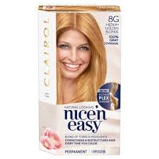 The hair length just kisses the shoulders and the brilliance of the hair color just ask one of your friends to help you so as not to get gold and yellow tones. Clairol Nice N Easy Permanent Hair Color Creme 8g Medium Golden Blonde 1 Application Walmart Com Walmart Com