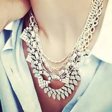 Stella & Dot Sutton necklace in silver