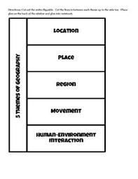 Worksheet will open in a new window. Interactive Notebook Unit With Flippables Five Themes Of Geography Teache Five Themes Of Geography Interactive Notebooks Social Studies Geography Worksheets