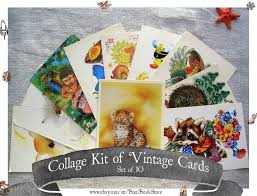 Baby Animals Russian Art Vintage Postcards Greeting Cards Set Of 10 49 Vintage Postcards Greeting Card Set Russian Art