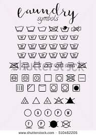 Laundry Symbols And Icons Set Vector Advice Background Black Bleach Care Clean Cloth Clothes Clothing Cold Co Laundry Symbols Icon Set Vector Labels