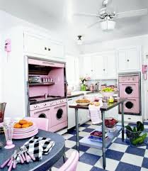 pink retro kitchen decorating ideas