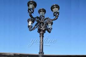 Cast iron street light/cast iron street lamp we can supply all kinds cast iron or aluminum products with different style and size ,we are happy to make a personal tailored by your requirments. China Factory Supply Metal Art Antique Cast Iron Lamp Post For Sale Iok 142 You Fine Sculpture