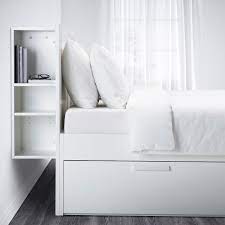 What is platform storage bed? Brimnes Bed Frame W Storage And Headboard White Luroy Ikea