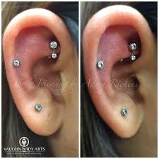 fresh rook piercing from last week with a cute little dangle 2mm cz hanging from the 3mm cz ear piercings threader earrings sterling silver baby ear piercing