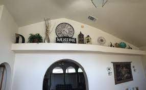 You can utilize textured fabric wall hangings or even paint on your own accent wall mural and skip hanging things altogether. 32 Plant Ledge Ideas Ledge Decor Plant Ledge High Shelf Decorating