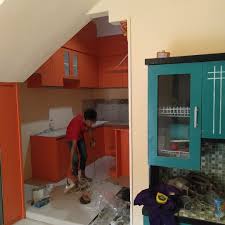 Kitchen set dengan meja makan model bar. Kitchen Set Tambun Bekasi Kitchen Set Sumber Rejeki