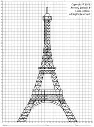 Coordinate Graphing Eiffel Tower Paris France Landma Eiffel Tower Drawing Coordinate Graphing Eiffel Tower