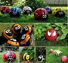 Glue the glass pieces to the ball using waterproof silicone adhesive. 25 Diy Summer Garden Decoration Ideas With Bowling Balls