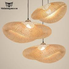 Nordic Led Bamboo Pendant Lights Modern Art Wood Kitchen Fixtures Pendant Lamp Suspension Home Indoor Dining Room Hanging Lamp Pendant Lights Aliexpress