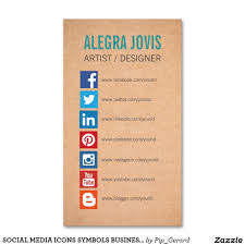 Social Media Icons Symbols Business Card Zazzle Com Social Media Business Cards Social Media Icons Social Media Business