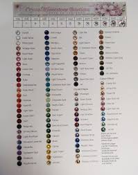 Swarovski Rhinestones Color Chart Swarovski Crystal