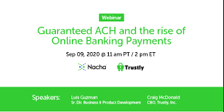 Jump to navigation jump to search. Trustly On Twitter Icymi Our Webinar With Nacha Guaranteed Ach And The Rise Of Online Banking Payments Is Filling Up Quickly Learn More About How Customers Like At T Facebook Ebay Dell