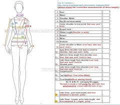 Women Measurement Chart Sewing Such Measurement Chart